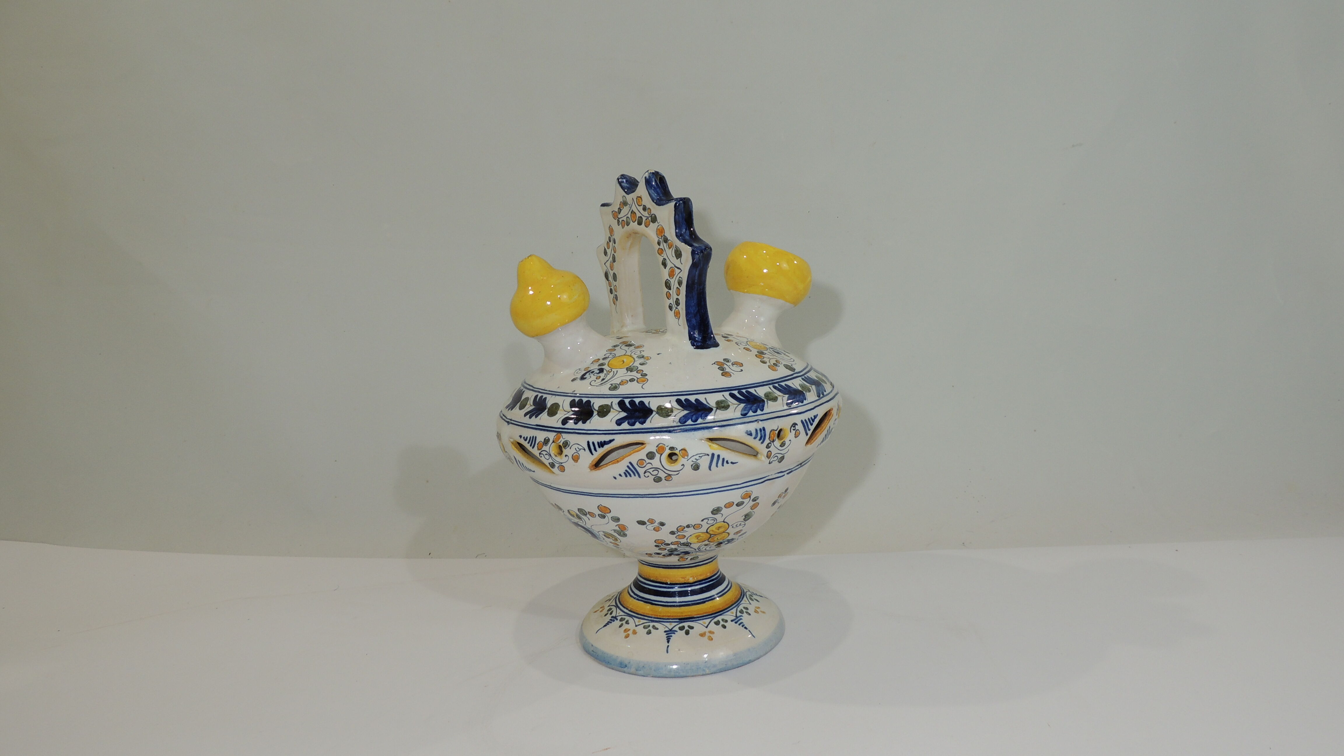 Gargoulette/Glazed terracotta jug/vintage/pitcher