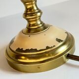 Solid brass lamp and fabric, 60s