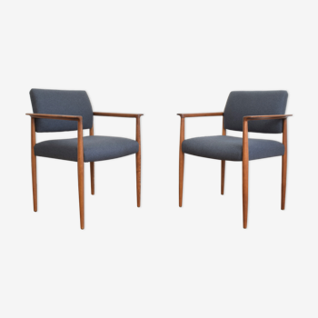 Mid-Century Ash Danish Armchairs, 1960s, Set of 2