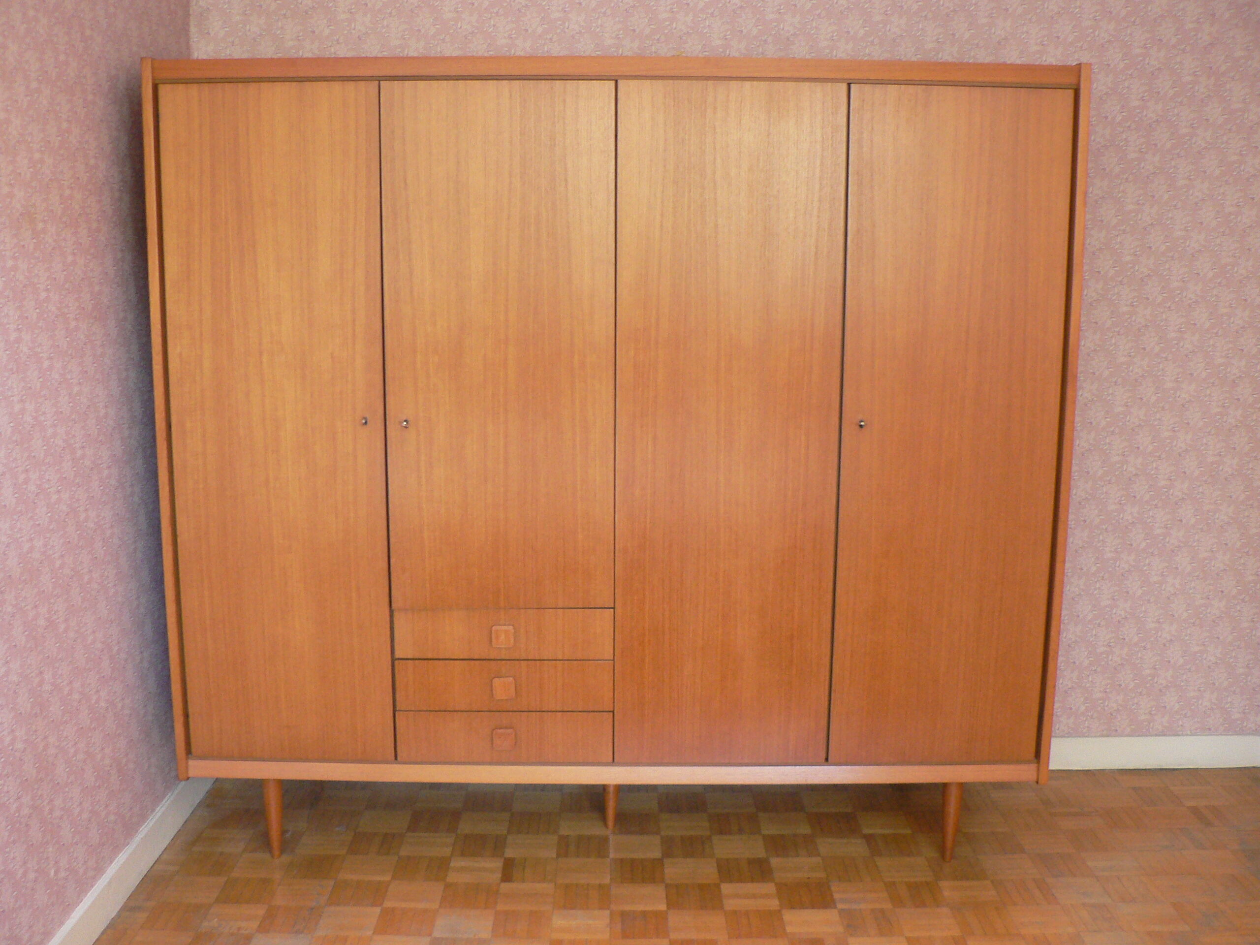 Vintage teak wardrobe