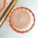 Pink chiseled glass catchall