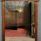 Large Empire mirror, return from Egypt, in mahogany, circa 1880 / h186cm