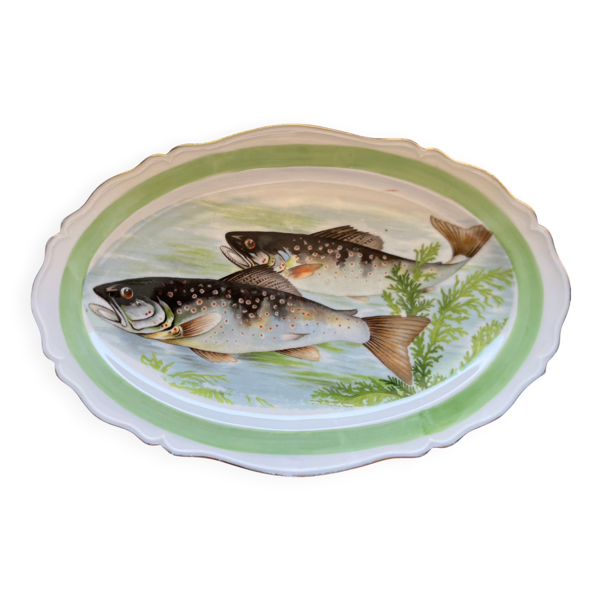Oval fish dish porcelain from Limoges