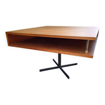 Beautiful 1960s/70s Scandinavian design coffee table with teak veneer Paulin???guar