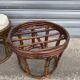 Paire de tabourets en rotin