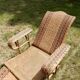 Chaise longue rotin et osier début 1900