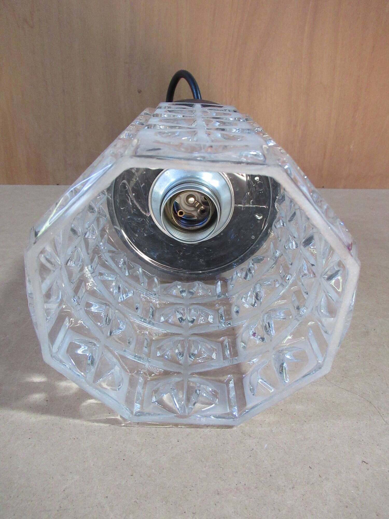Suspended lamp design raak netherlands 1970s moulded glass height 22.5cm