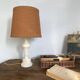 Alabaster lamp, 2m fabric cable, braided jute lampshade