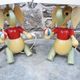 2 ancient elephant wooden pose lamps for children