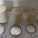 Set of 4 vintage tole pots