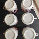 Antique Adderley & Co Lisbon pattern bon china set of 6 tea cups