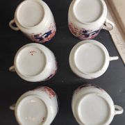 Antique Adderley & Co Lisbon pattern bon china set of 6 tea cups