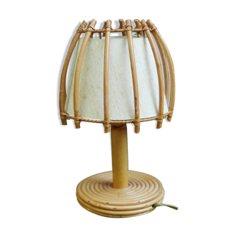 Lampe en osier des années 60