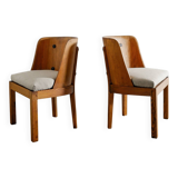 Vintage Swedish Modern Wooden "Lovö" Armchairs by Axel Einar Hjorth, 1930s
