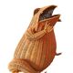 Vintage frog magazine rack in woven wicker design by Olivier Cajan