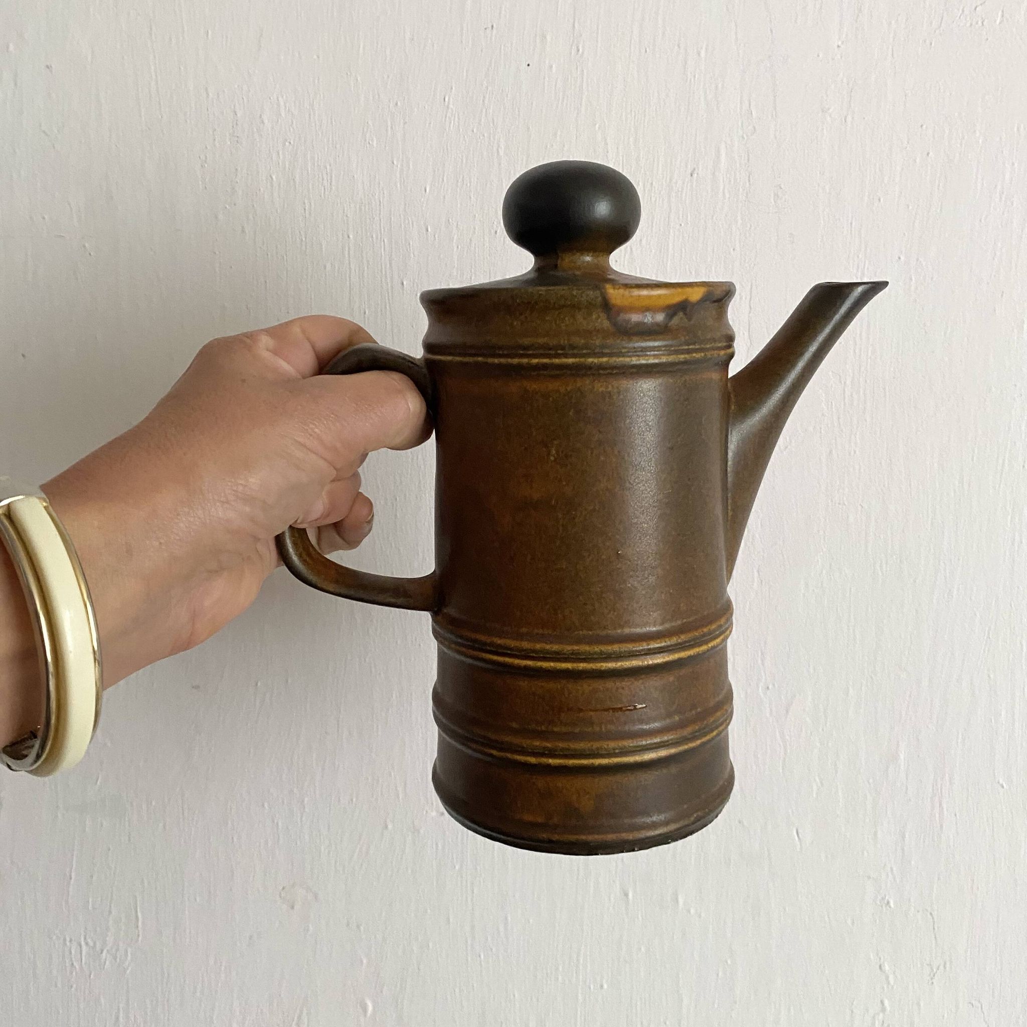 Vintage stoneware teapot