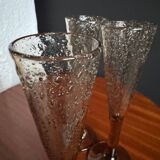 Champagne flutes bubble glass Biot