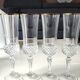 Lot of 6 x Champagne Flutes crystal/Valencay Gold/Crystal d'Arques