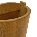 Porte-parapluie vintage en chêne, design de rangement minimaliste des années 60