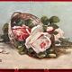 oil on panel, Still Life with Flower Bouquet, Signed Gaby