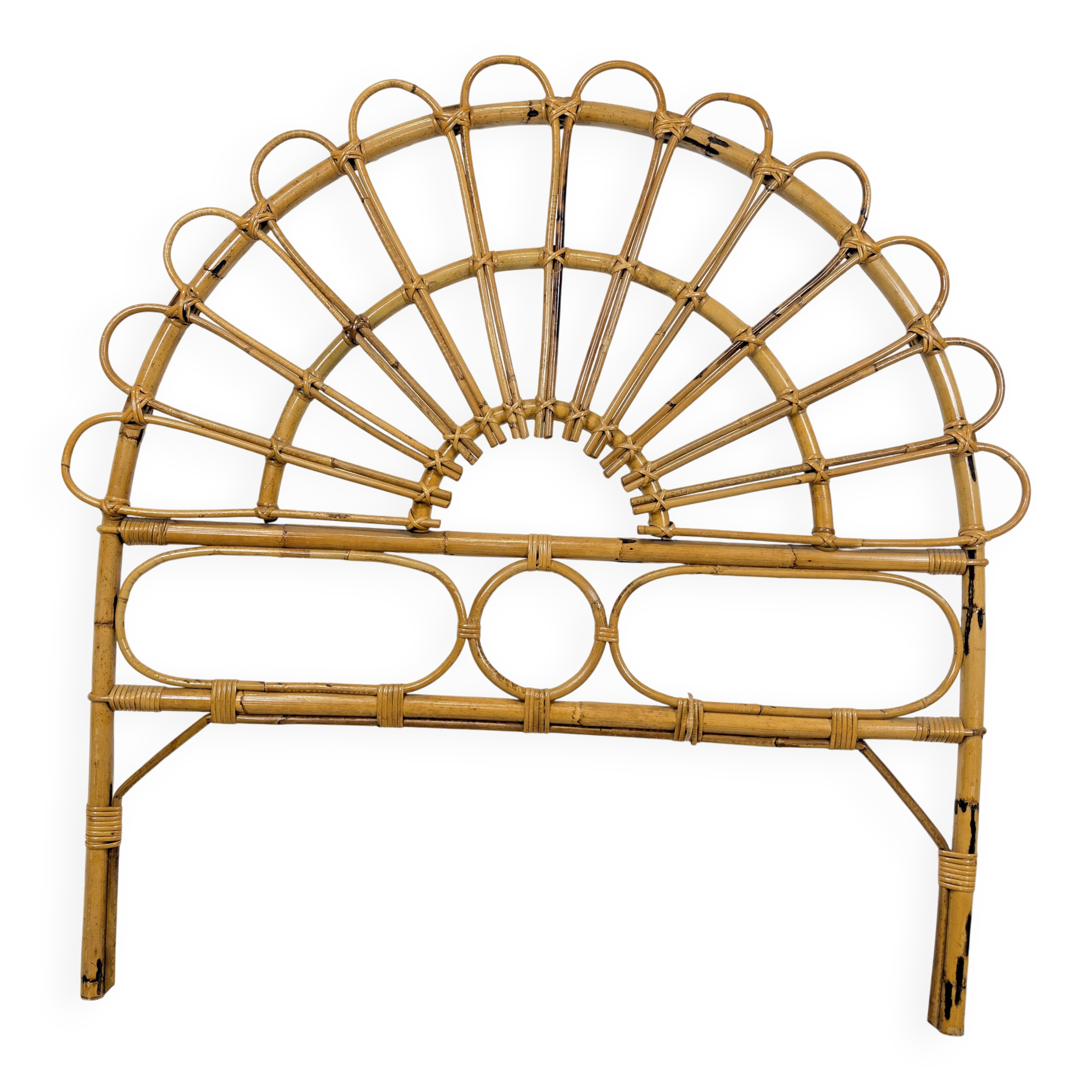 Vintage rattan headboard