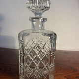 Rectangular carafe in cut glass, Bohemian crystal style
