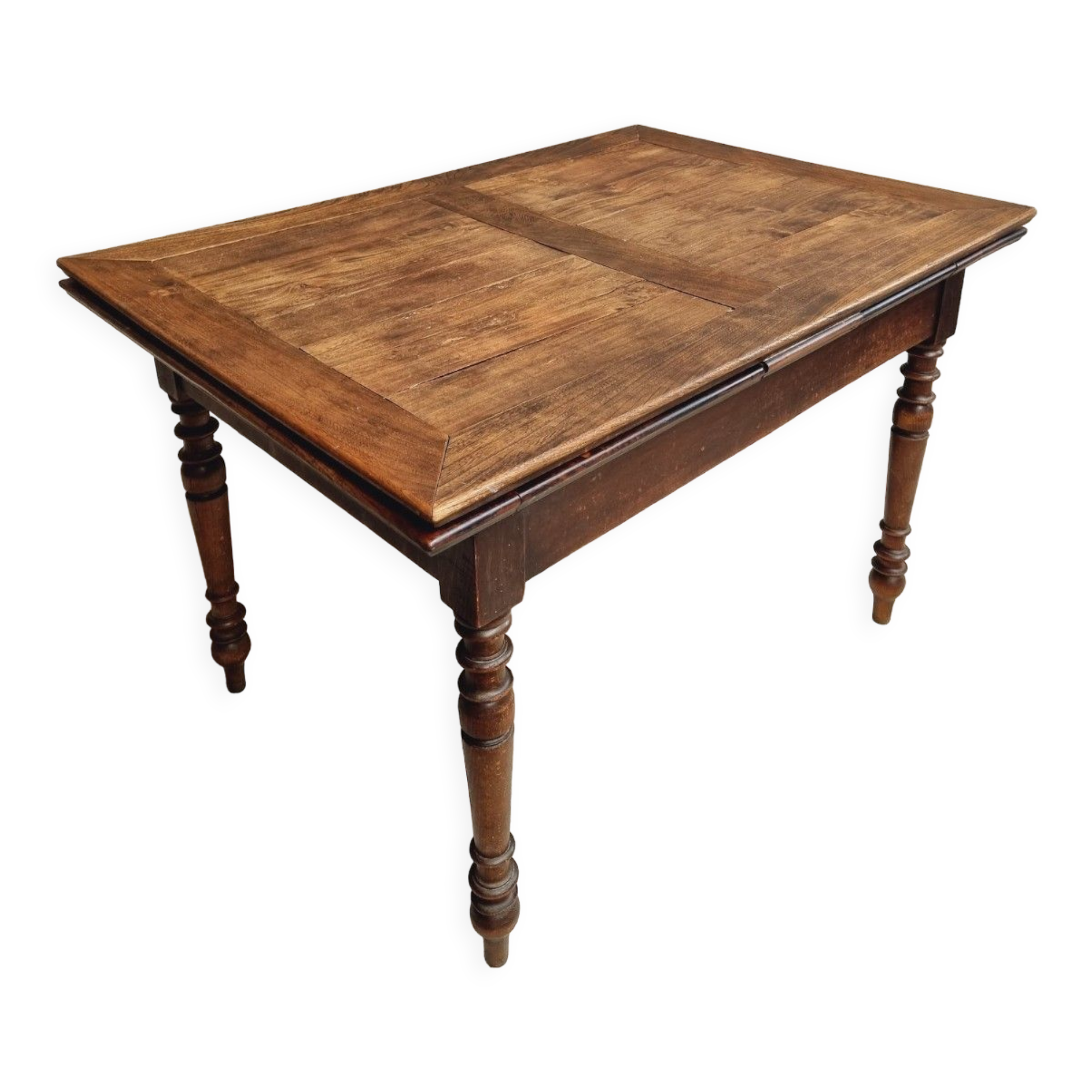 Extendable dining table elm wood