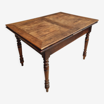 Extendable dining table elm wood
