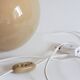 Ceramic ball lamp base in caramel beige color, 70s