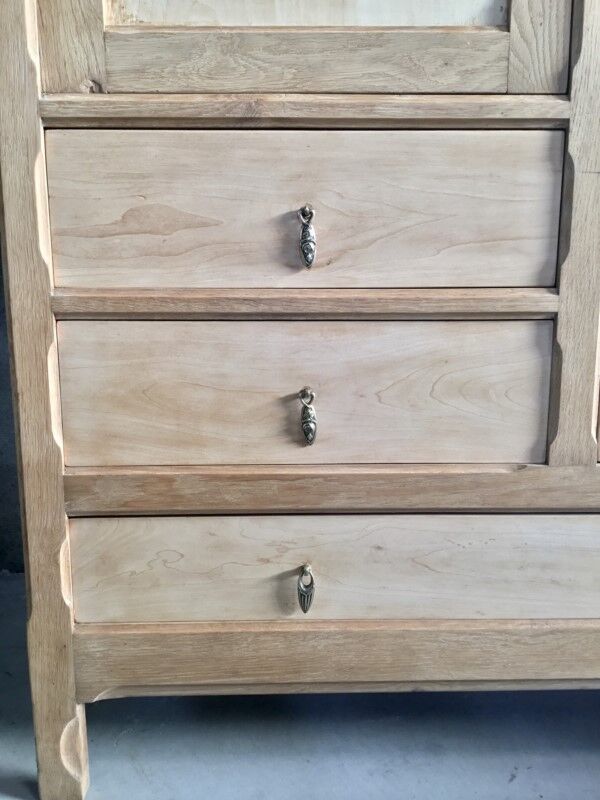 Raw wood hotel cabinet