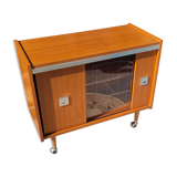 Buffet or vintage bar compass feet and casters