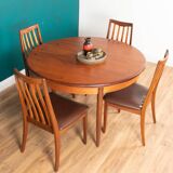Retro Teak GPlan 1960s Fresco Dining Table & 4 Four Chairs By Victor Wilkins