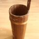 Handmade handpainted wooden umbrella stand - Vintage