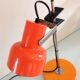 Sliding desk lamp orange vintage 70s