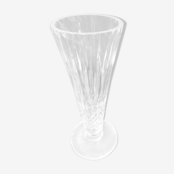 Daum cut crystal vase