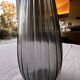 Salviati soliflore vase Aria Piccolo model in blue gray ribbed glass