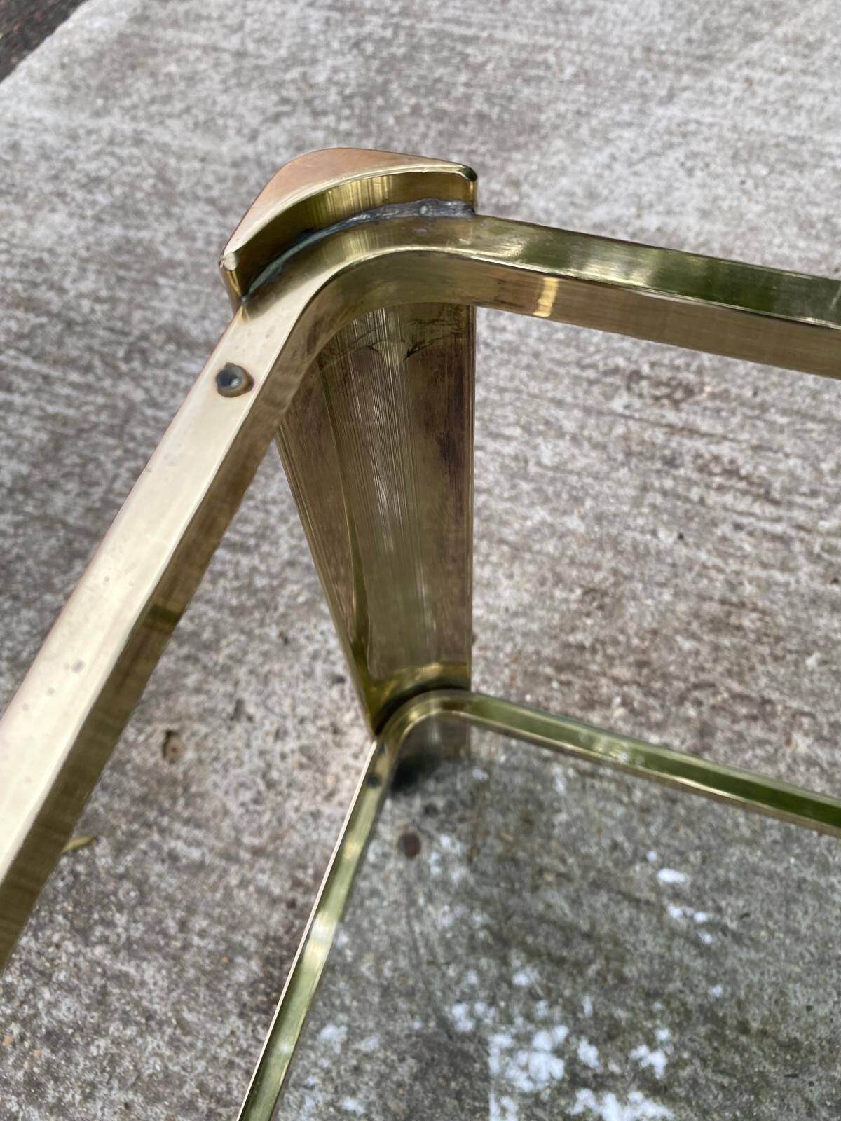 Bronze coffee table signed J.T. Lepelletier for Broncz 1960 111cm