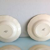 Four soup plates Ivory service/Faienceries de Sarreguemines/vintage 50