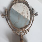 Brass psyche mirror 29x40cm