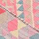 Pink Kilim Runner Rug, 94x404Cm
