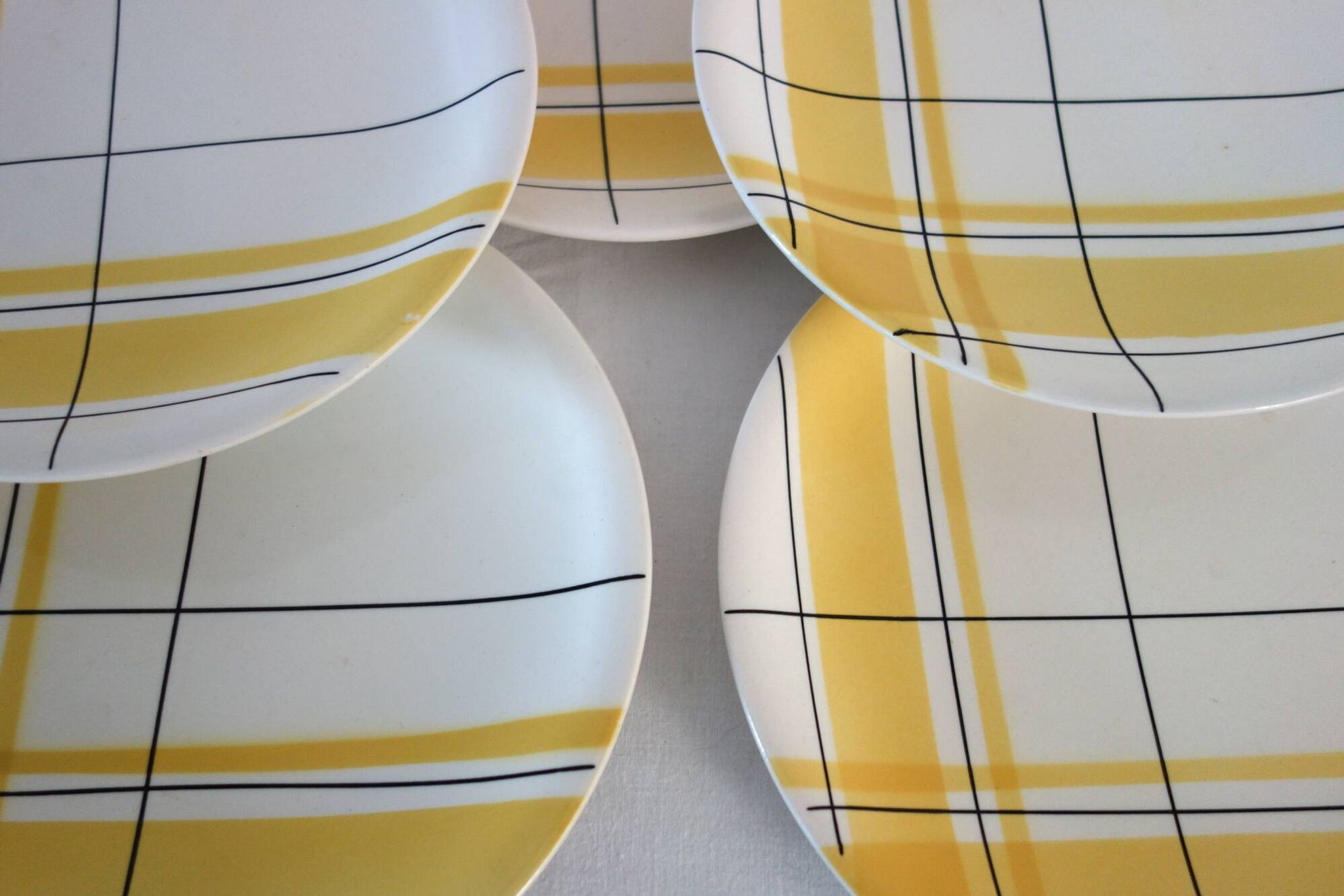6 assiettes plates Salins modèle Montréal vintage
