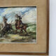 Tableau huile scène camarguaise 20ème