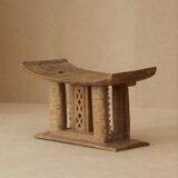 African Ashanti monoxyl stool in solid wood circa 1950
