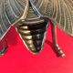 Fly ashtray golden metal