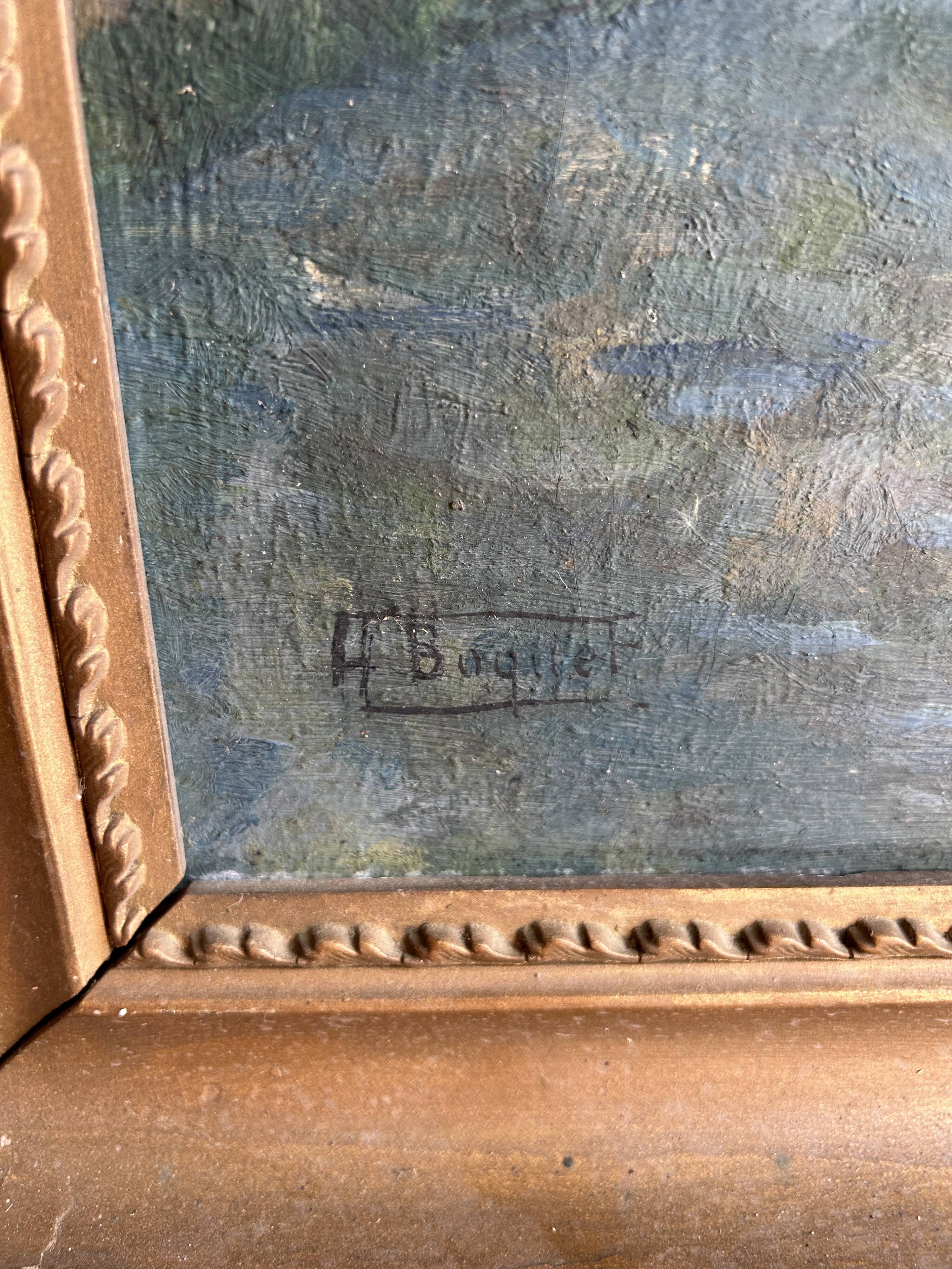 Signed painting H Boquet