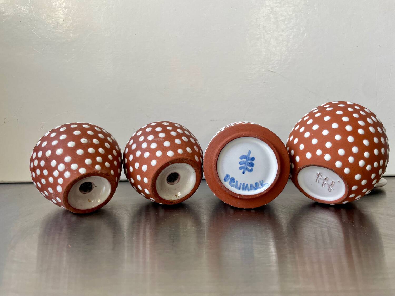 Lot de 4 vases zeuthen keramik années 1950 danemark