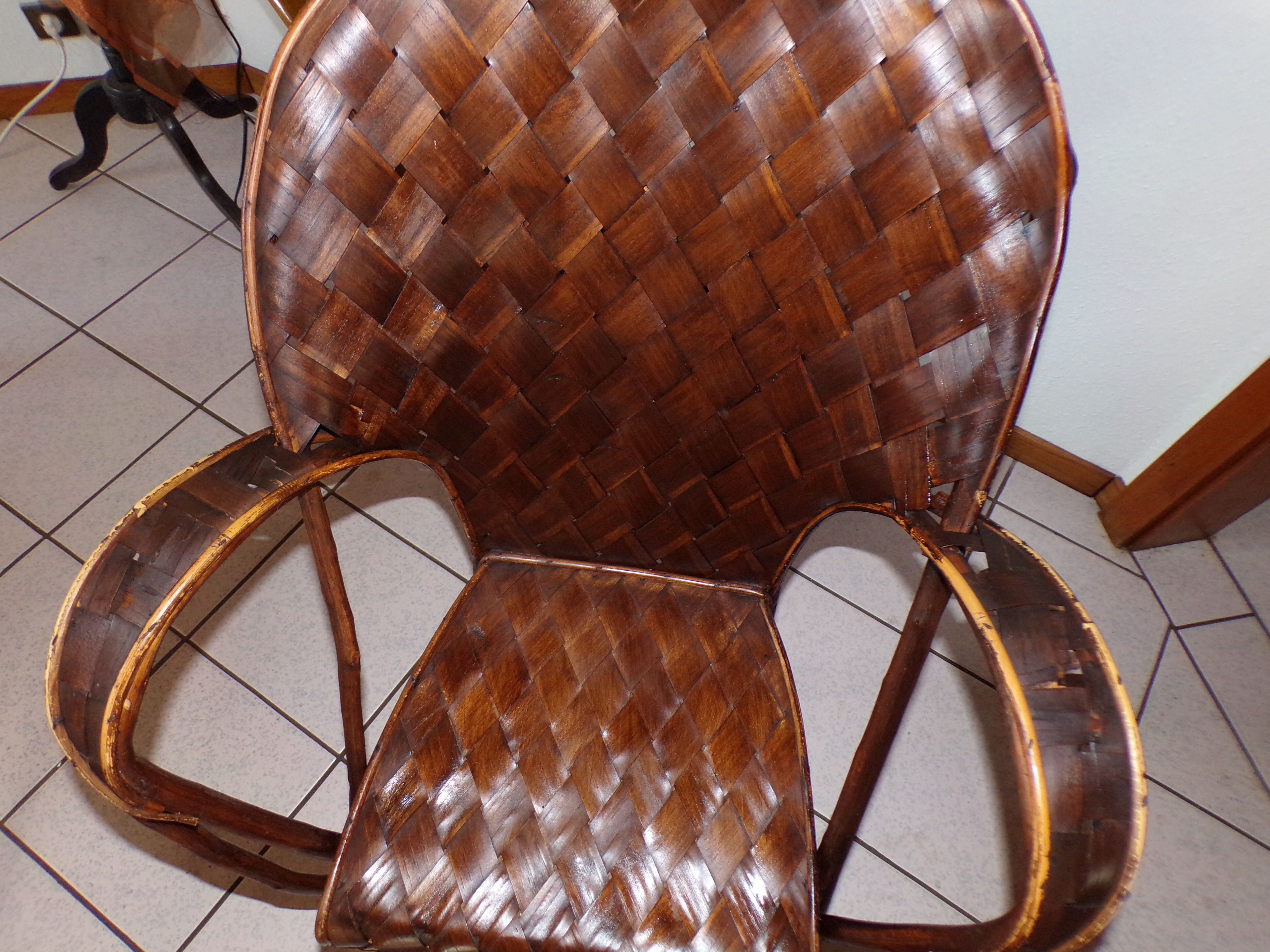 Old chair in chestnut tree