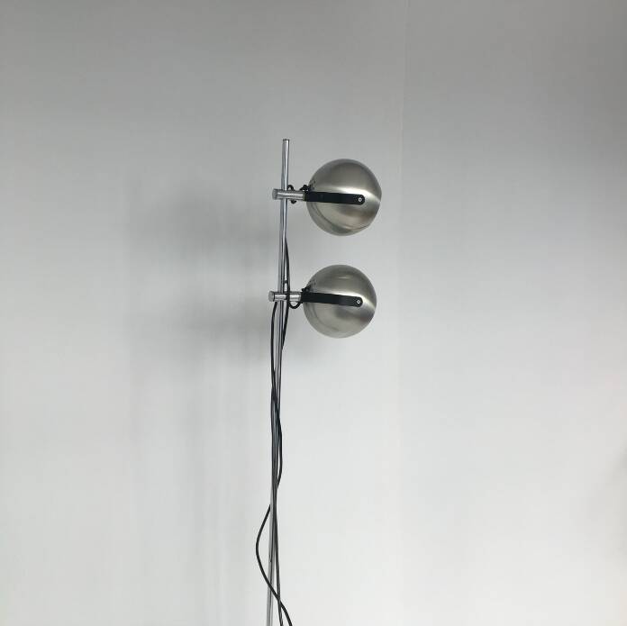 Eyeball chrome floor lamp