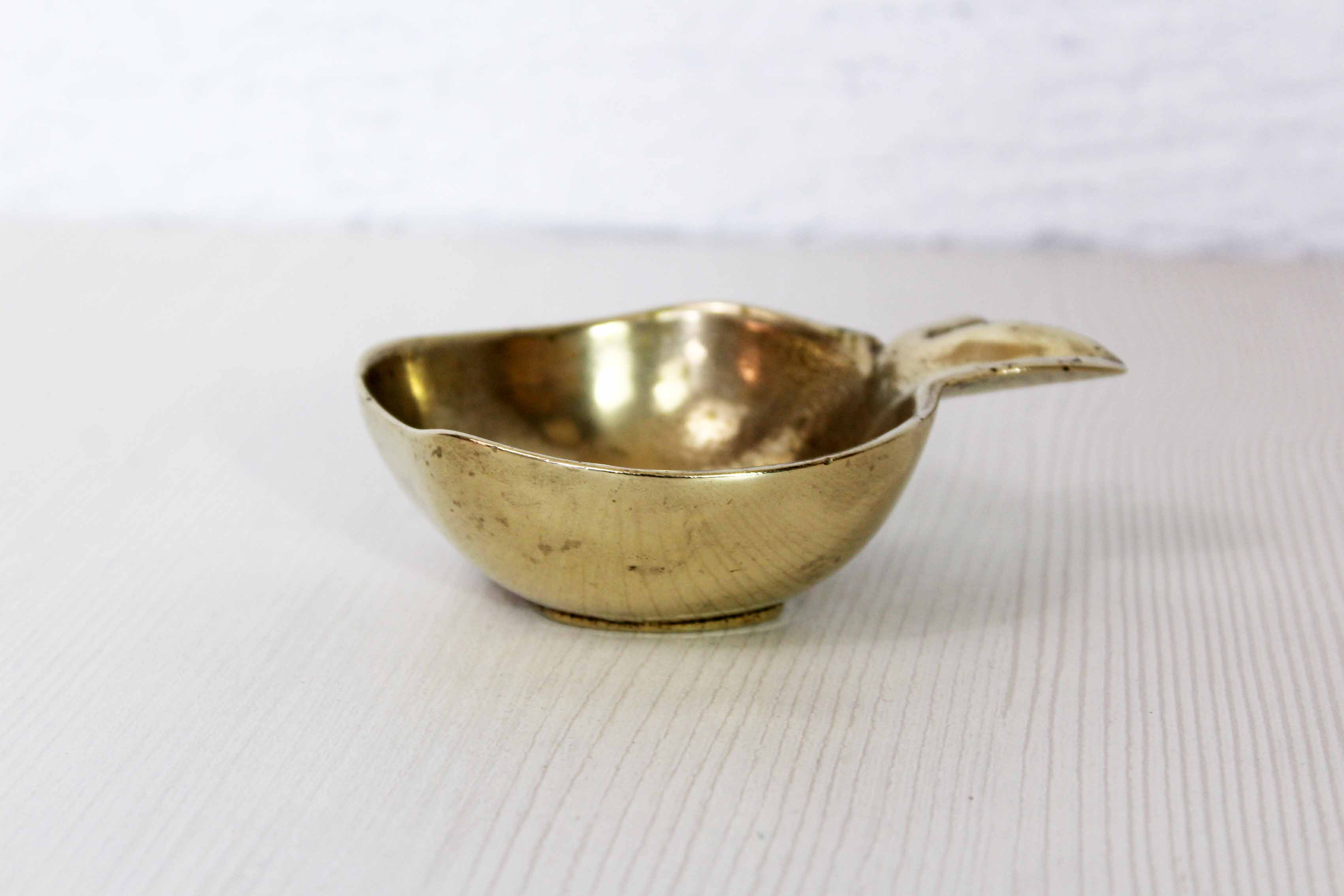 Apple bronze trinket bowl 1960