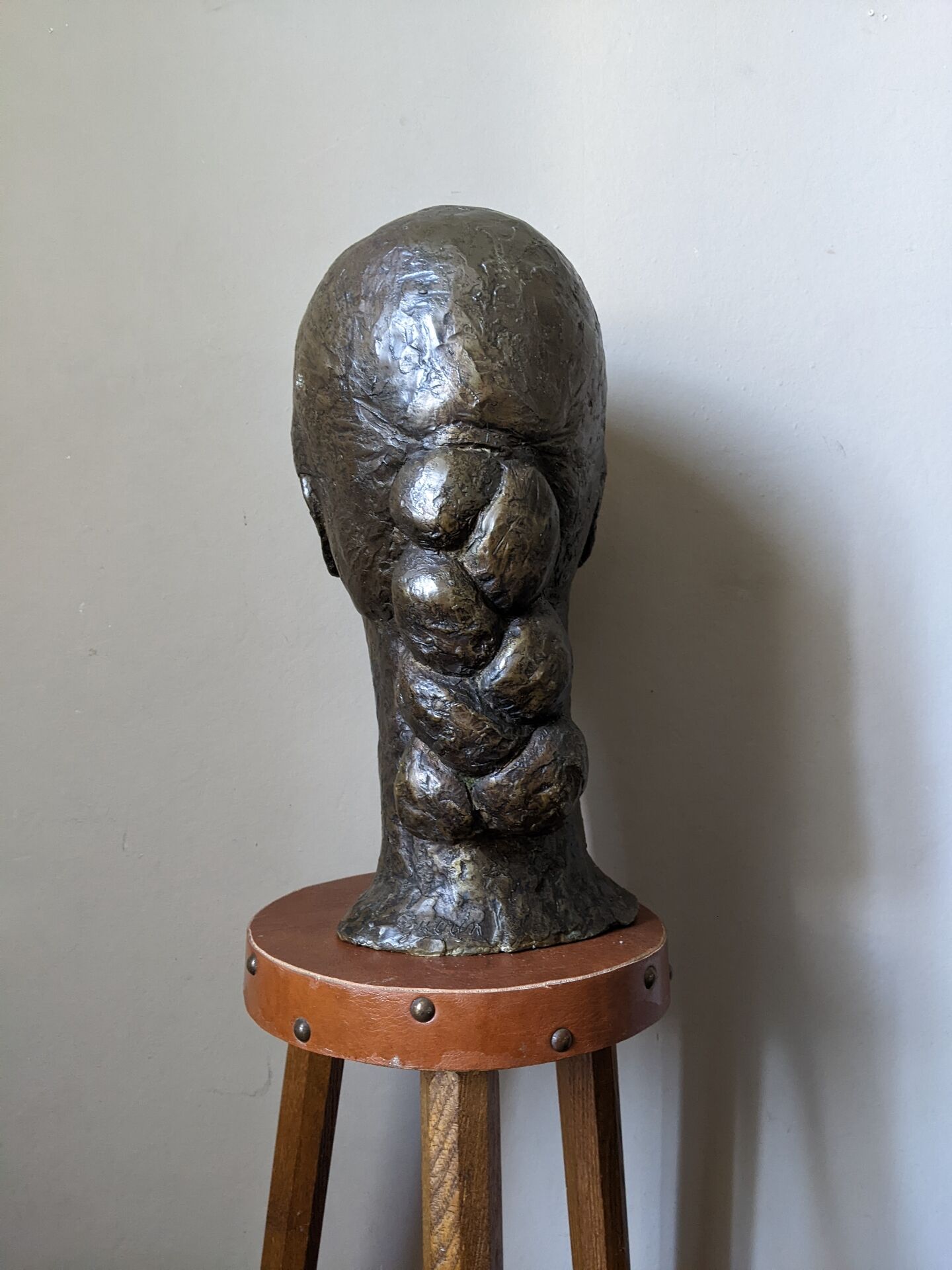 Handcrafted bronze bust sculpture